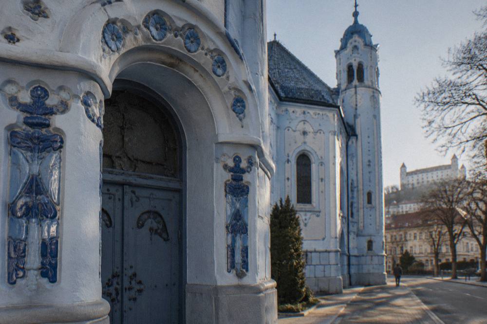 Blue Church facade, Bratislava