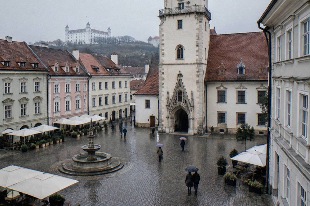 Main Square in winter, Bratislava